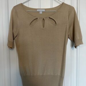 New York & Company Beige Knit Top
